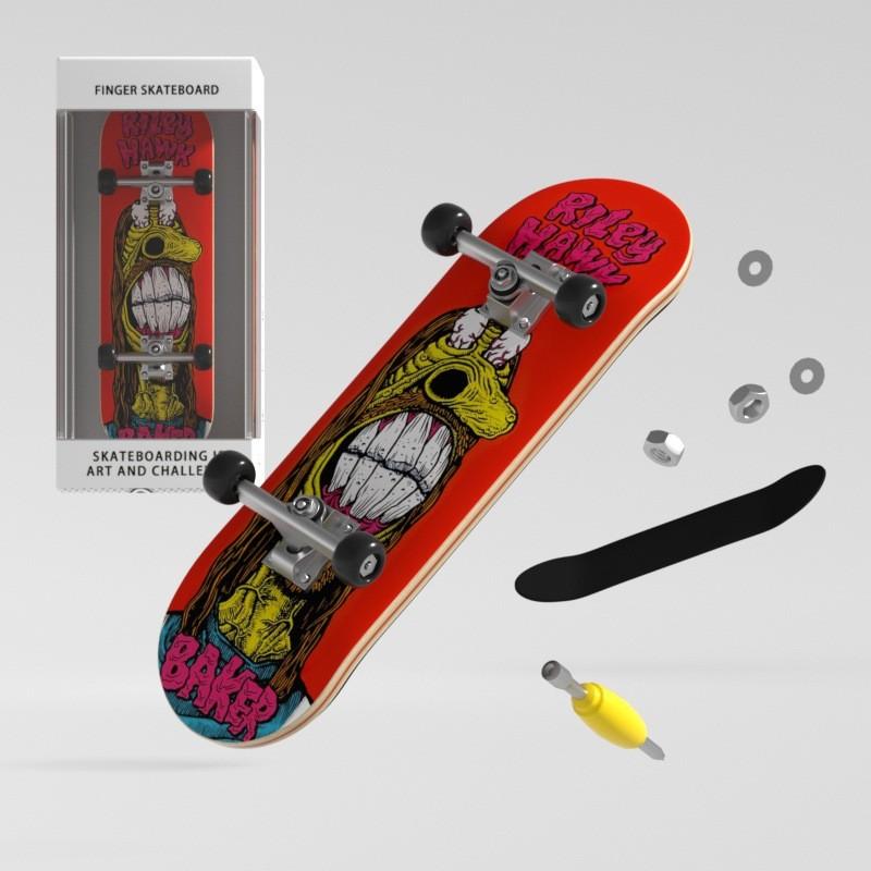Fingerboard Skate Toy With Maple Wood Deck For Diy Stunt Performers