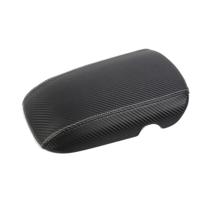 A16P-Armrest Pad Cover Replacement For Ford Mustang 2015-2025 Center Console Lid Cover Accessories (Carbon Fiber Texture) Carbon Fiber Pattern