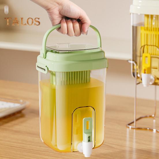 Dozator de apă cu robinet, ulcior de suc de vară fără BPA pentru frigider, 5L, etanș, pentru ceai cu gheață și fructe, infuzor, recipient de băuturi de mare capacitate pentru