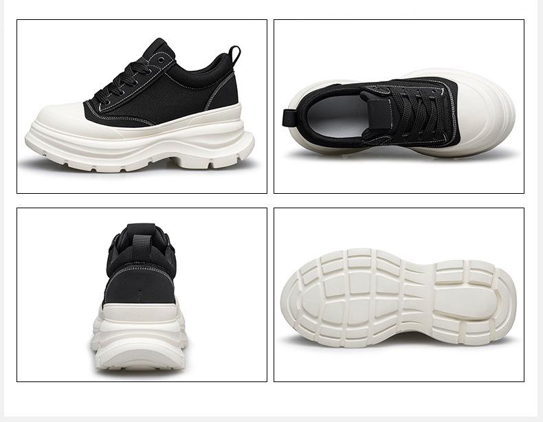 Men's Autumn Height-Boosting Casual Sneakers - 8cm Invisible Lift, Thick Sole, Trendy Dad Style