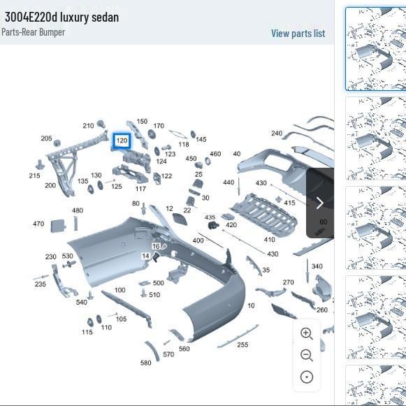 Rear Bumper Bracket for Mercedes-Benz W213 E300