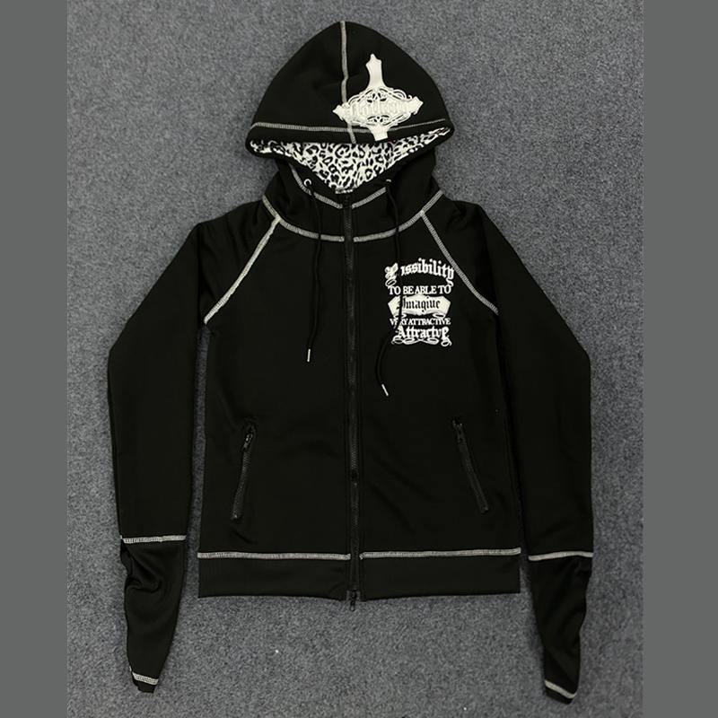 

Европейская и американская уличная толстовка с капюшоном для мужчин и женщин, двусторонняя носка L чёрный