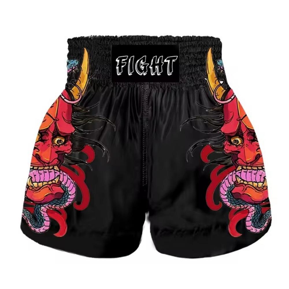 Muay Thai Shorts, Free Fighting Mixed Martial Arts Boxing Training Competition Pants, Adult Club Shorts XXS