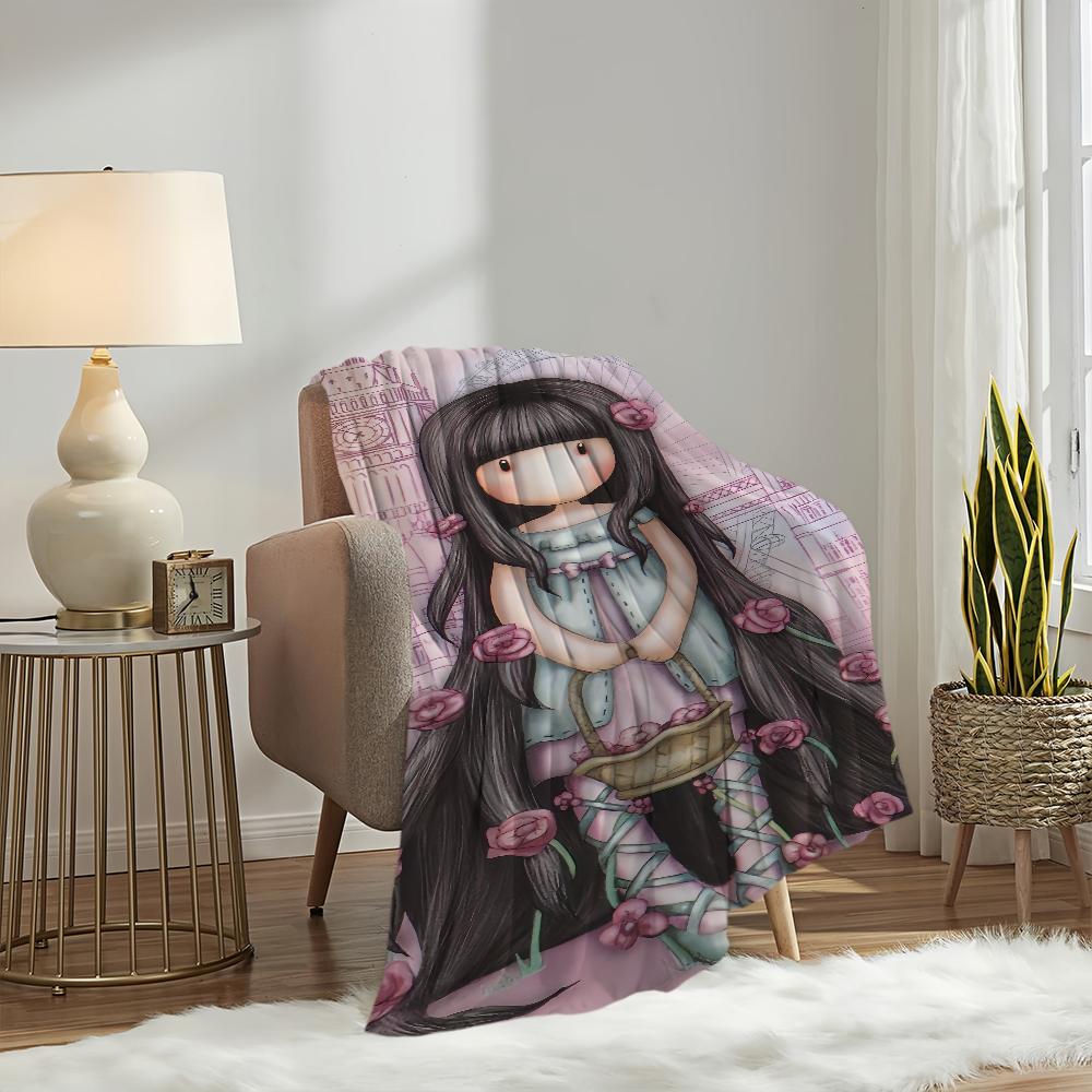 Cute Little Girl Blanket Soft Plush Nap Sofa Rug for Living G-Ggorjuss-S Room Warm Office Bedroom Birthday Home Travel Kid Gifts