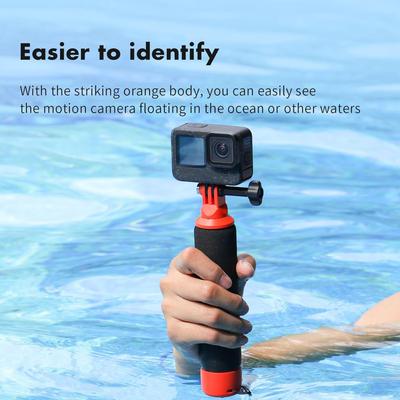 Verstellbarer schwimmender Kameragriff ABS-Konstruktion Für Surfen Tauchen Mit verbesserter Sichtbarkeit Design