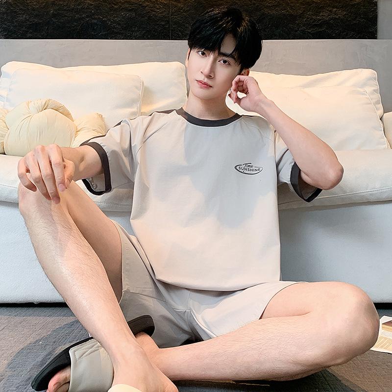 2026 Men's Spring/Summer Plus Size Short Sleeve Pajama Set