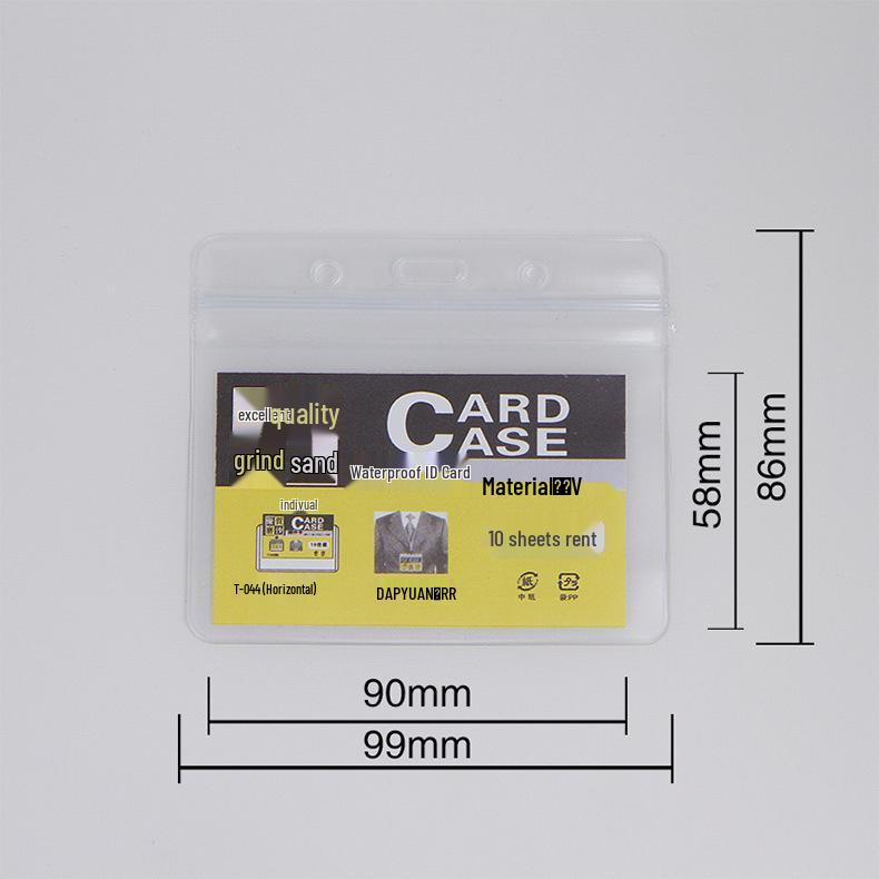 Waterproof Frosted PVC ID Card Holder with Lanyard
