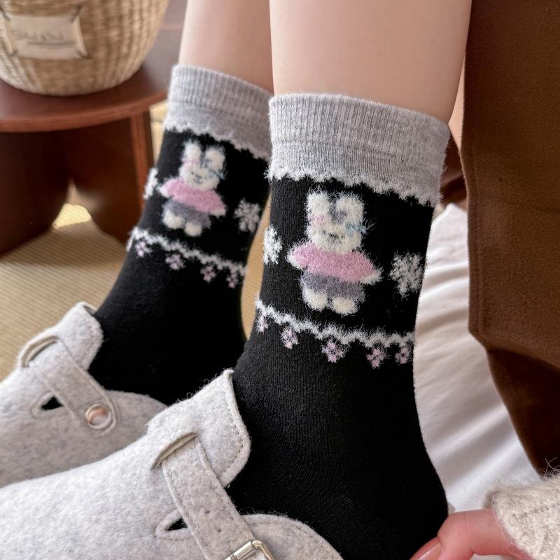 Stacked Socks, Summer Thin Socks, Pure Cotton, Spring And Autumn, Gray Ballet Style With Small Leather Shoes Stockings