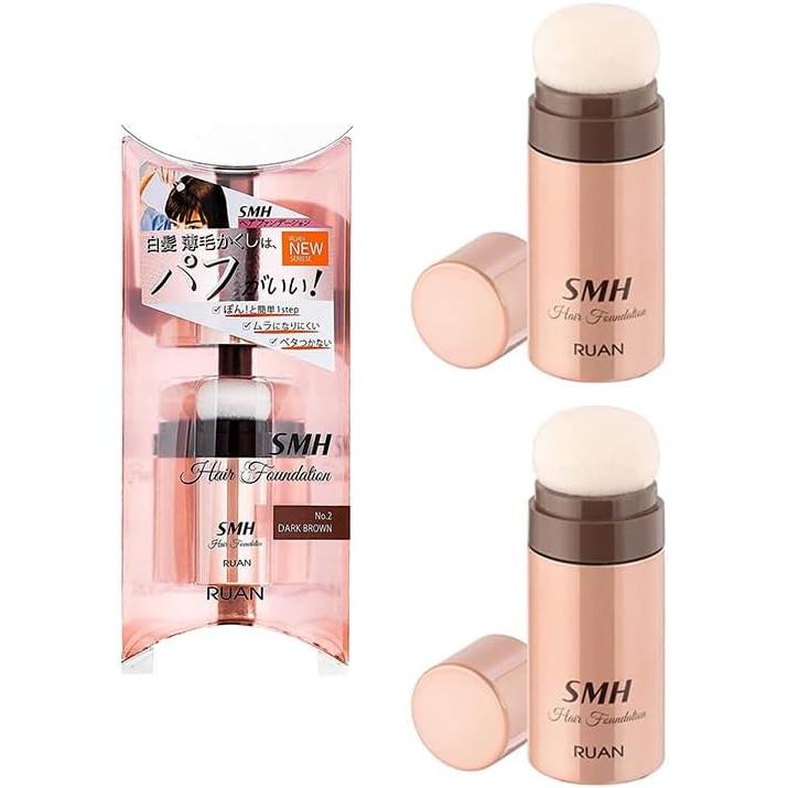 [Set of 2] Super Million Hair SMH Hair Foundation Stick Type Dark Brown 3g + Original logo sticker included