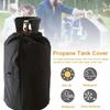 1pc Propane Gas Tank Cover, 210D Black Oxford Cloth Propane Tank Cover, Outdoor Waterproof Dustproof Gas Bottles Cover, Camping