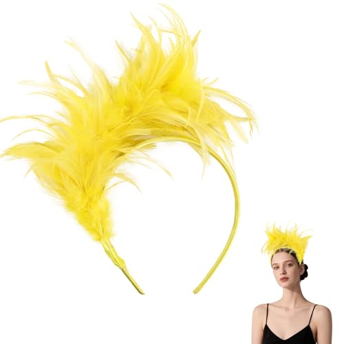 Feather Headband for Women Feather Fascinator Headband Cocktail Wedding Party