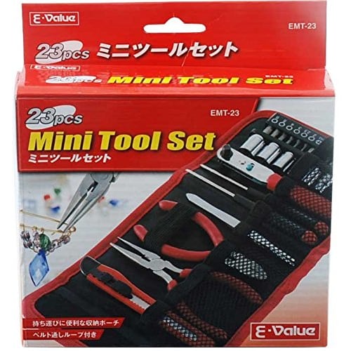 E-Value 23-Piece Mini Tool Set for Furniture Assembly and Maintenance, EMT-23