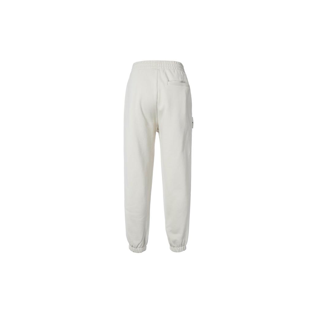adidas Logo Pants Solid Color Logo Label Thickened And Fleece Lined Elastic Cuff Loose Fit Knitted Sweatpants Unisex IV7602