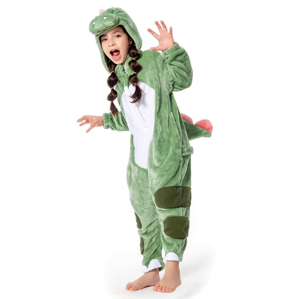 

Пижама Кигуруми Динозавр для Милого Животного Фэнси Детская Холодная Зима Унисекс [OLAOLA] Детская, Костюм, Платье, Кигуруми, Пушистая, Теплая, Комнатная, Защита, зелёный
