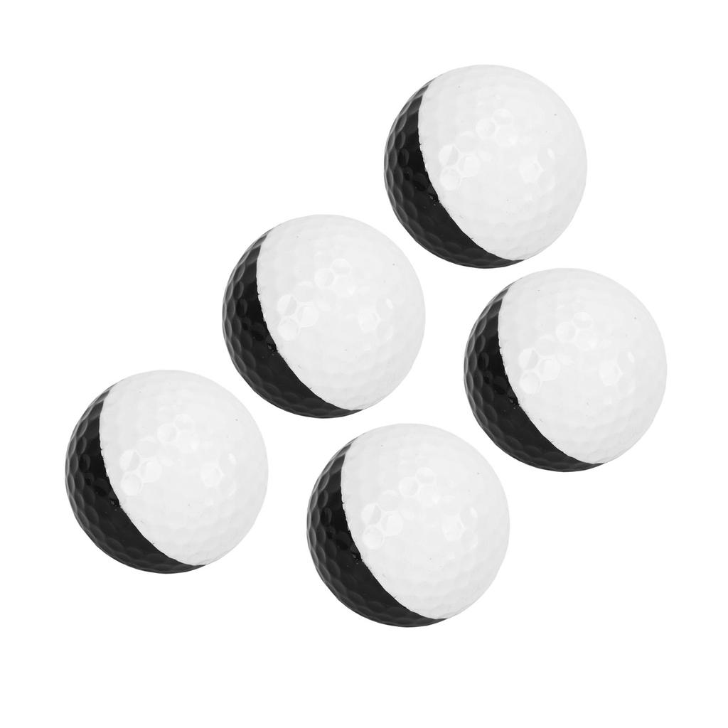 5pcs Golf Sports Training Balls 2 Color Golf Putting Practice Ball Set Double Layer Golf Gift Ball