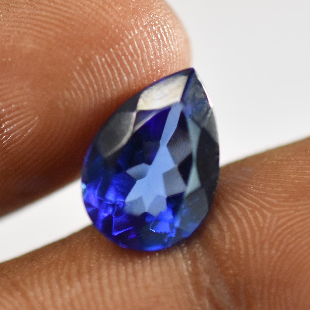 Natural Blue Tanzanian Tanzanite 7.55ct Pear Cut Certified Loose Gemstone