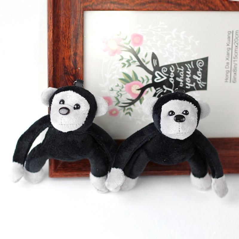 Plush Little Charming Monkey Keychain Soft Toy Black 12cm Gorilla