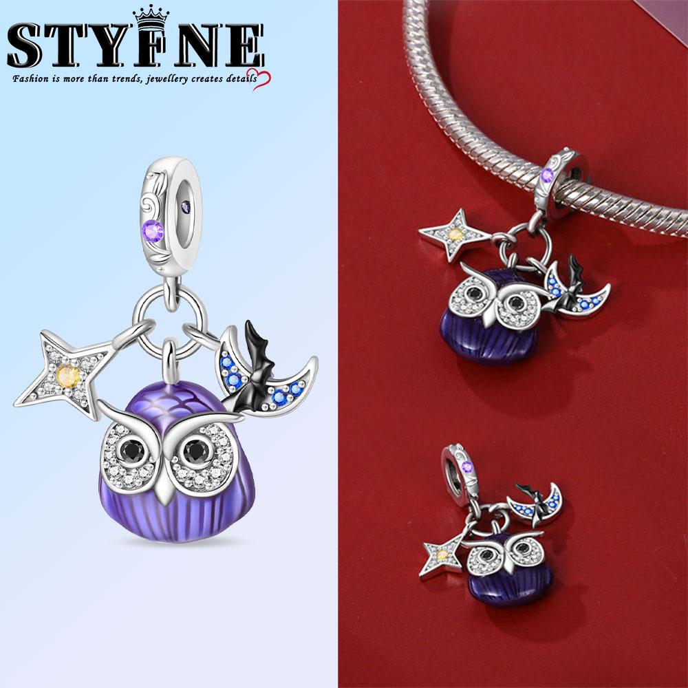 Медь Хэллоуин Светящийся Эльф Череп Шарм Подвеска Бусины Подходят для Оригинального Браслета Для Женщин Ювелирные Подарки на День Святого Валентина