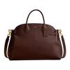 Empire Carryall 40 Logo Zip Closure Pebbled Leather Shoulder Crossbody Tote Bag Large Women Tote Bag Maple CW616-B4MPL