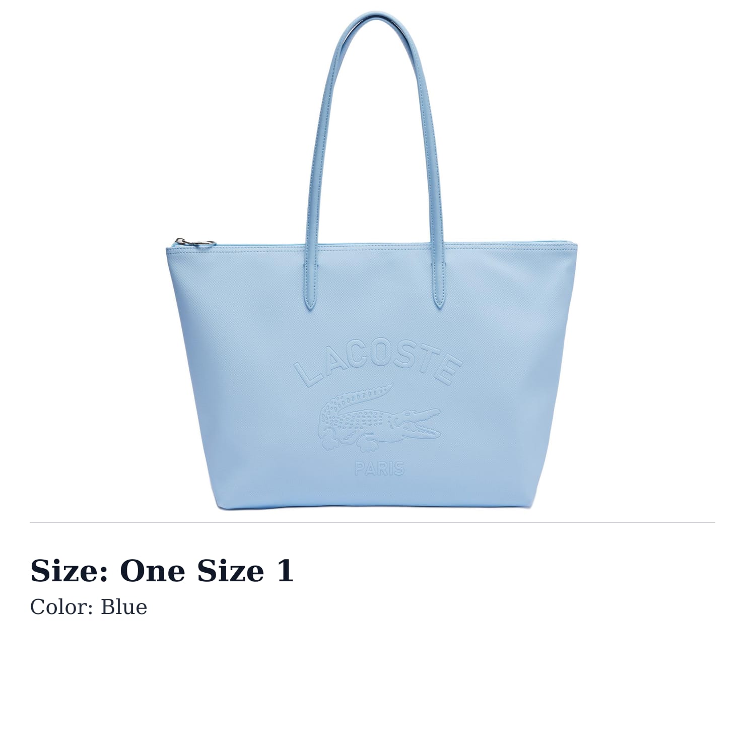 LACOSTE PVC Shoulder Bag Women`s Blue