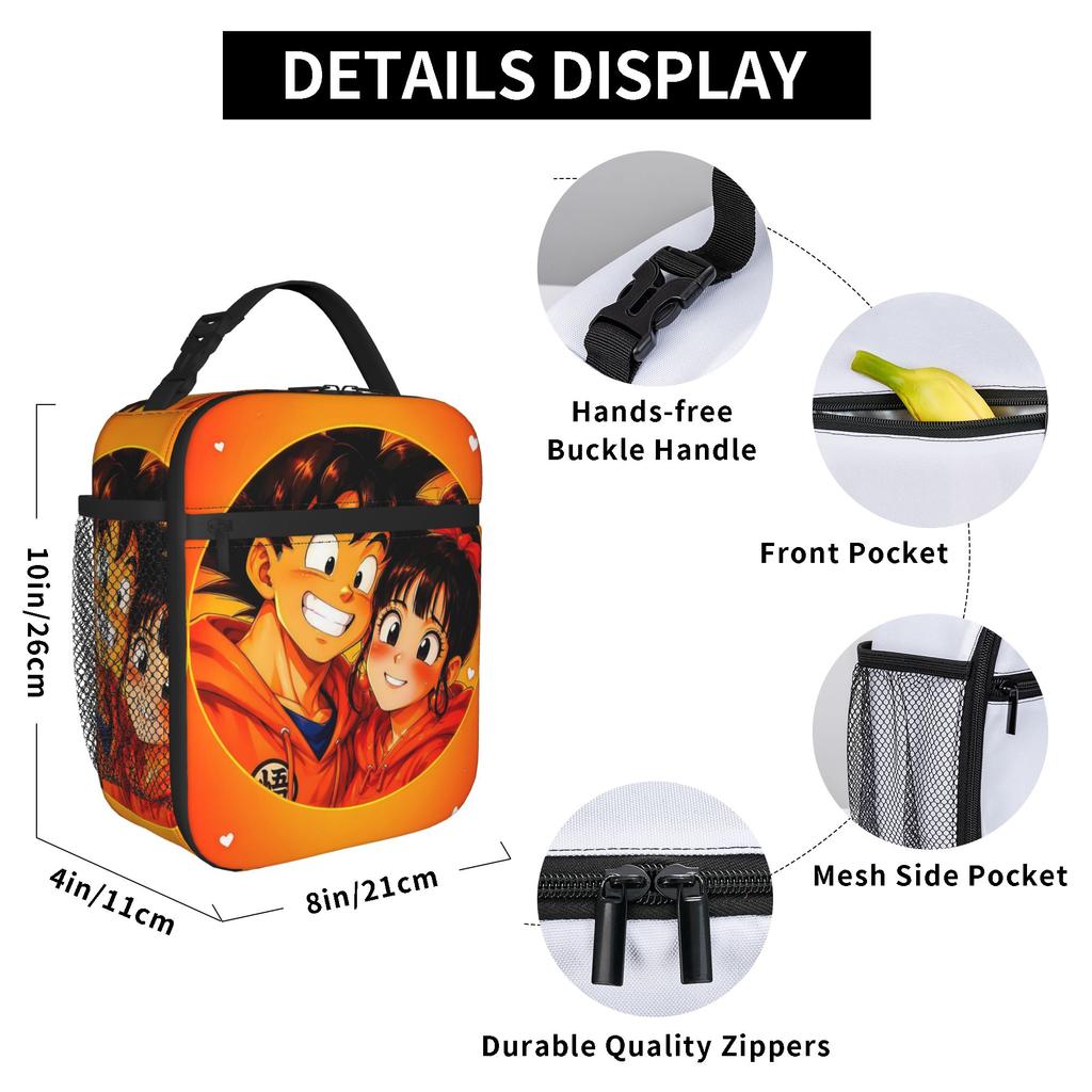 Charizard Smoke Sky Anime Lunch Box Field Picnic Lightweight Lunch Box For Girls Oxford Print Cooler Carrier Reliable Choice for Travel Needs
