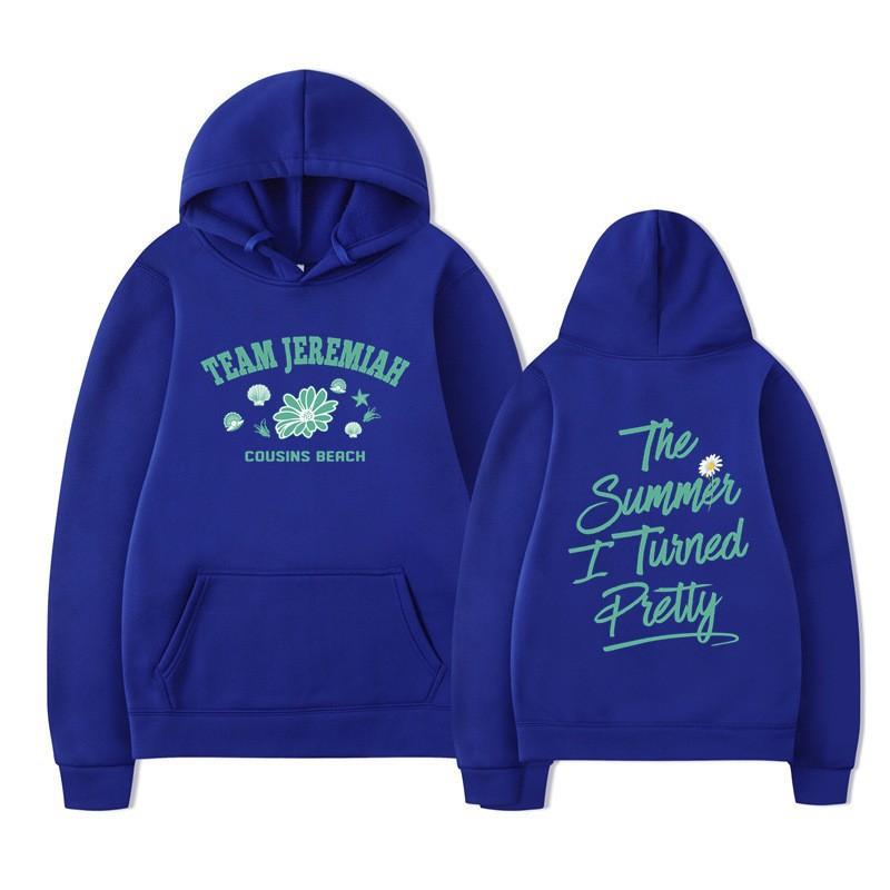 2025The Summer I Turned Pretty Printed Loose Hooded Sweater Hoodie