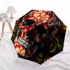 1pc Skull Pattern Automatic Folding Umbrella - Portable Collapsible Design, 8-Rib Iron Frame, Playful Design yy251215243