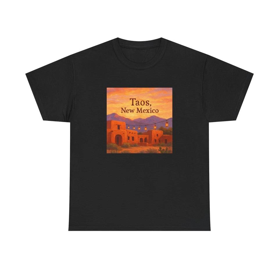 Unisex Adult T Shirt Taos New Mexico Adobe Sunset Art XL