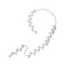 Shiny Leaf Rhinestone Tassel Bracelet , Fashion Alloy Jewelry , Unique Design for Women