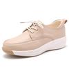 Women's Footwear Leather Driving Comfort Women’s Wedge Sneakers Casual Nurse Loafers for Girls Walking Minimalist Summer Maternity Shoes for Women