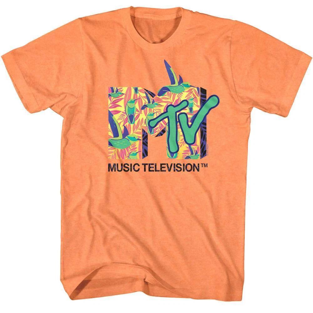 MTV Hummingbird Tree Logo Men s T Shirt Music Television Tropical Vibes 2XL