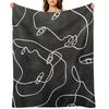Faces All Over Black And White Throw Blanket Plaid On the Sofa Thermal Thermals For Travel Hairys Blankets