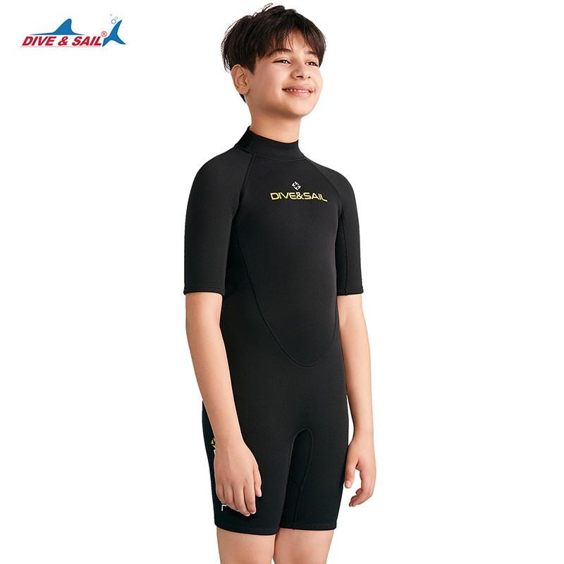 2,5mm Kinder Ganzkörper-Neoprenanzug Schnorcheln Schwimmen Surfen Warm Thermisch Tauchanzug Jungen Größe 8-16 Schwarz Marine