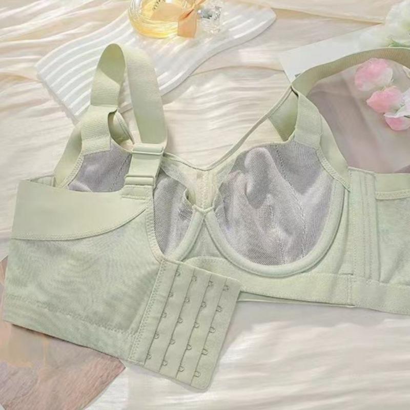 Anti-sagging Thin Breathable Underwear Adjustable Breast Control Push-up Large Size Bra