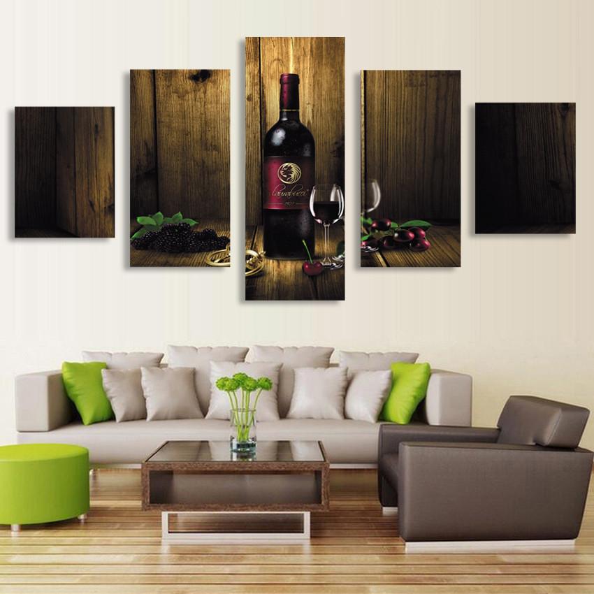 

5 piece HD Print Wall Art Canvas Painting Picture Pictures For Living Room Modern Home Bedroom Wine Decor Decoration Posters 20X35 20X45 20X55CM