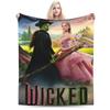 Elphaba Wicked For Good Flannel Blanket Defy Gravity Fashion Throw Blanket for Sofa Bedding Lounge 150*125cm Bedspread