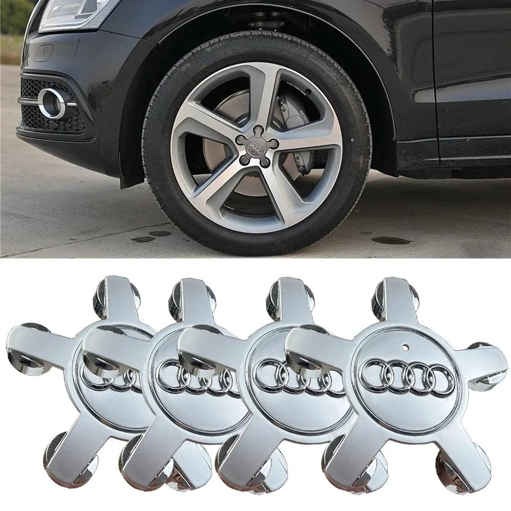 2026 4Pcs/set135MM 8R0601165 4F0601165N For Audi A3 A4 A5 A6 A7 A8 S4 S6 Q3 Q5 Q7 TT B5 B6 Car Wheel Center Cap Hub Covers Badge