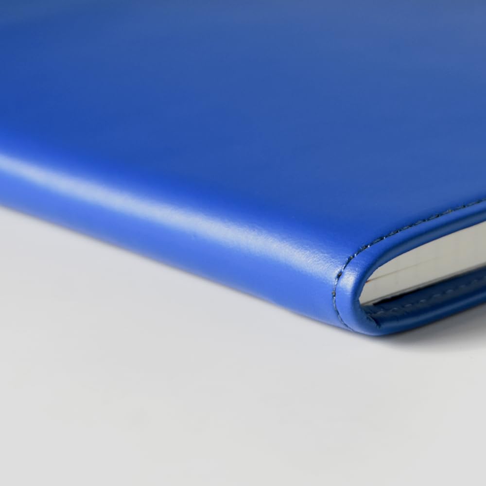 Japanese Bag Shop Leather Book Tall Size Cover, (Blue)