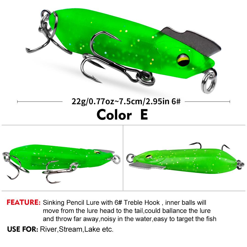 Tossing Slow Half Stick Soft Rubber Trembling Type Lure Weever Mandarin Fish Topmouth Culter Lure