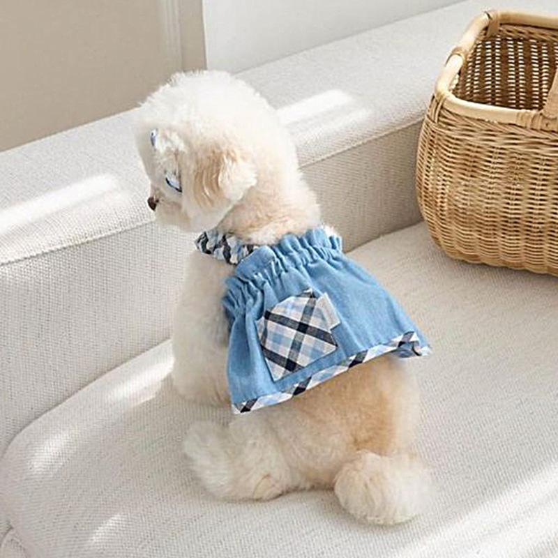

Pet dog clothes vest spring and autumn thin cat cat Pomeranian bear small puppy teddy spring and summer skirt XXL (recommended weight 15-10 kg)