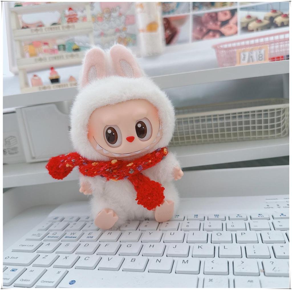 First, Second, and Third Generation Labubu Doll Clothes & Accessories Set: Includes 17cm and 10cm Doll Clothes, Crossbody Bag, and Hair Clip.