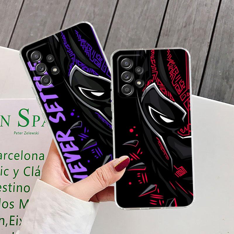 Marvel Black Panther Klare Hülle für Samsung Galaxy A57 A37 A56 A36 Hüllen A55 A54 A35 A26 A07 A17 A16 A06 A36 A15 Stoßfeste Abdeckung