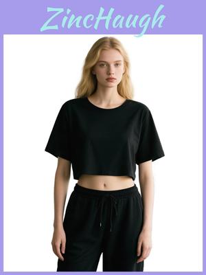 Cotton Short Sleeve T Shirt For Women With Print Streetwear Summer