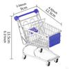 Children's Push Cart Toy, Mini Shopping for Supermarket Play, Metal Handcart Accessory