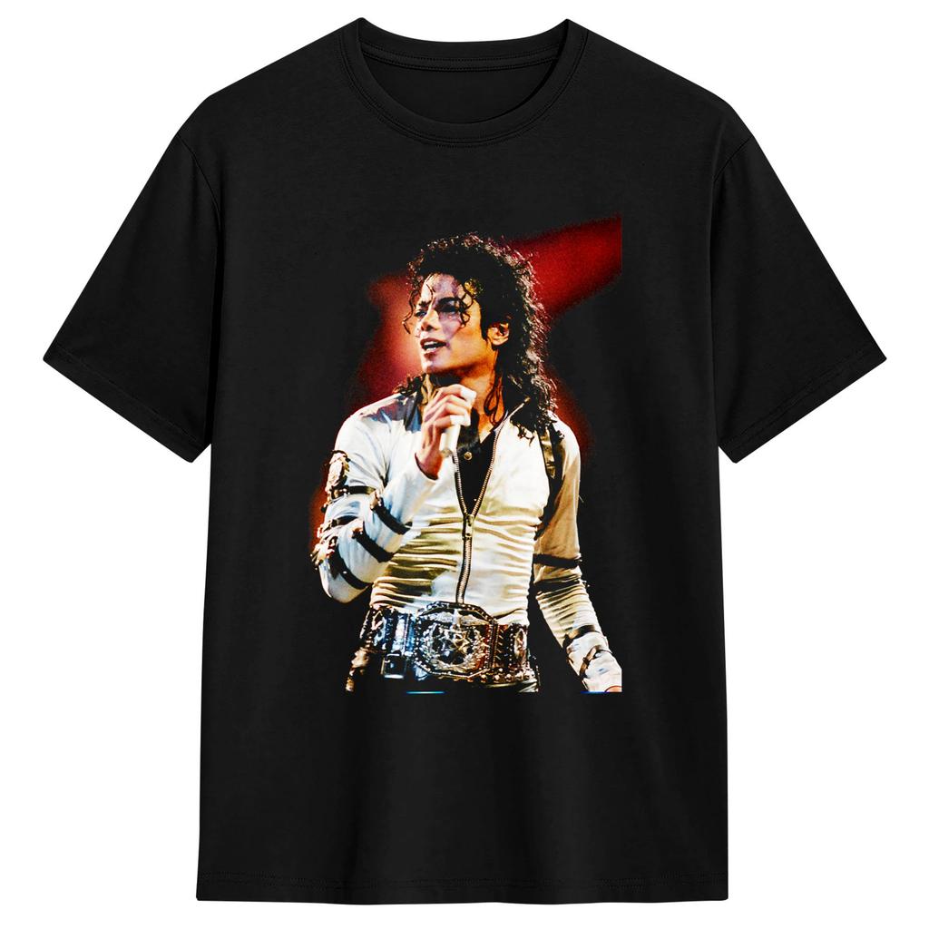 MMichael JJackson Smooth Criminal Live Bad World Tour T Shirt Unisex Fun T Shirts Beach Trendy Cool Tees Cheap Oversized Clothes