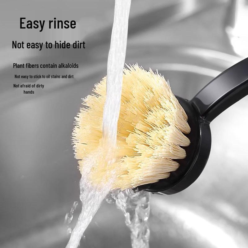 Japanese Long-Handled Non-Scratch Pot Brush for Stain and Oil Removal