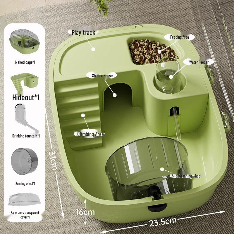 Luxury Acrylic Spacious Hamster Villa Cage – Easy To Clean Transparent House