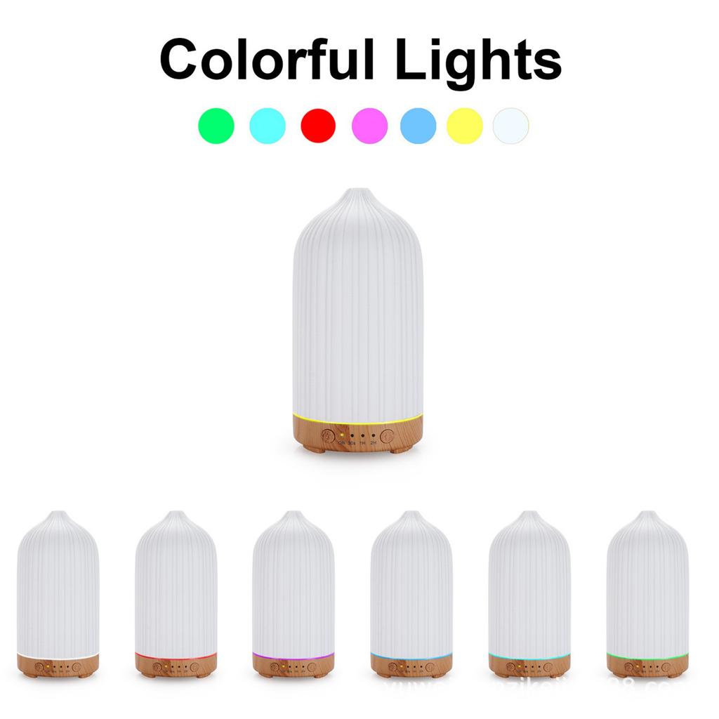 Imitation Keramik Streifen Aroma Diffusor, USB Aroma Diffusor, Vase mit farbigem Licht Luftbefeuchter, Öl Maschine.