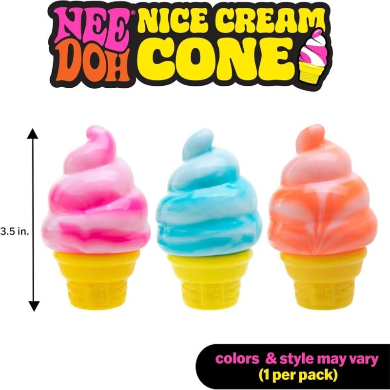 Schylling Nee Doh Ice Cream Sensory Toy Stress Relief Fidget Toy for Anxiety Focus Adults Kids