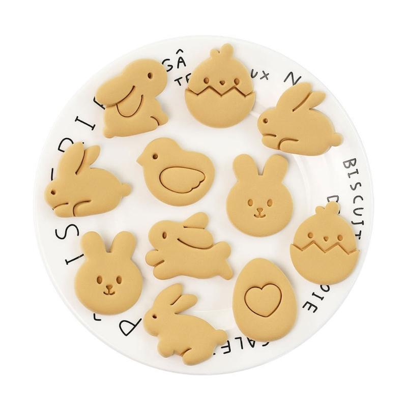 8 Pack Easter Cookie Molds Festive Cookie Cutters Easy To Use Baking Tools Baking Molds Perfect for DIY Baking Treats